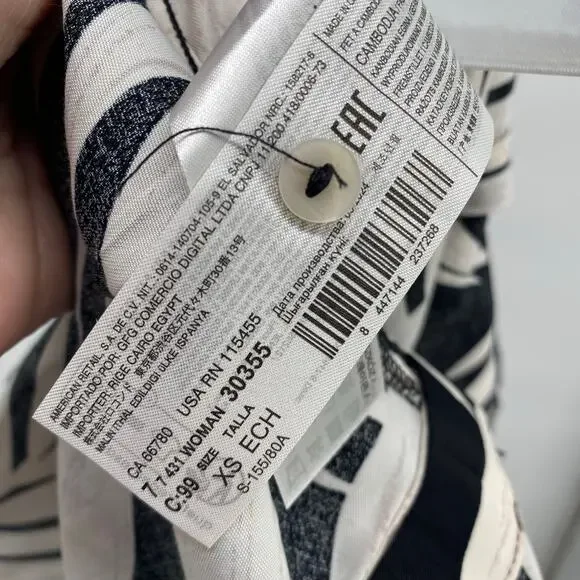 MNG Jumpsuit Woman's XS Palm Leaf Resortwear Vacation Cruise Coastal Waist Tie - Picture 5 of 10